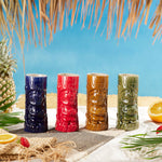 Ceramic Hawaiian Tiki Glasses-Solid Color