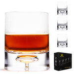 Crystal Bubble Heavy Base Whiskey Glass Tumblers