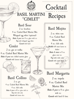 Basil Martini "Gimlet" Cocktail or Mocktail Mix