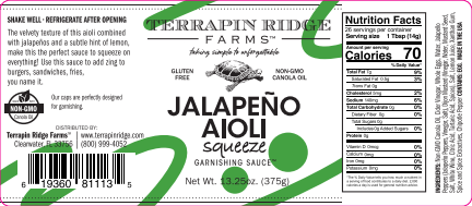 Jalapeno Aioli Squeeze -Large Bottle