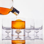 Crystal Bubble Heavy Base Whiskey Glass Tumblers