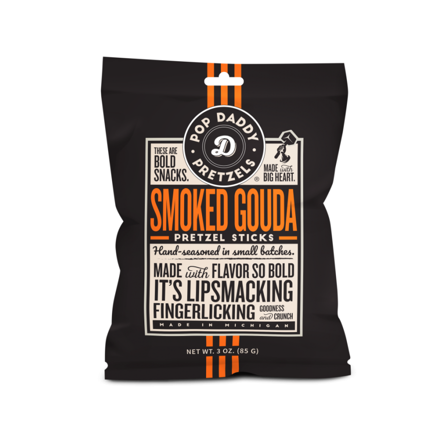 Pop Daddy – Smoked Gouda Seasoned Pretzels 3.0oz