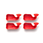 Nantucket Whale Condiment Cups, Set of 4, Red