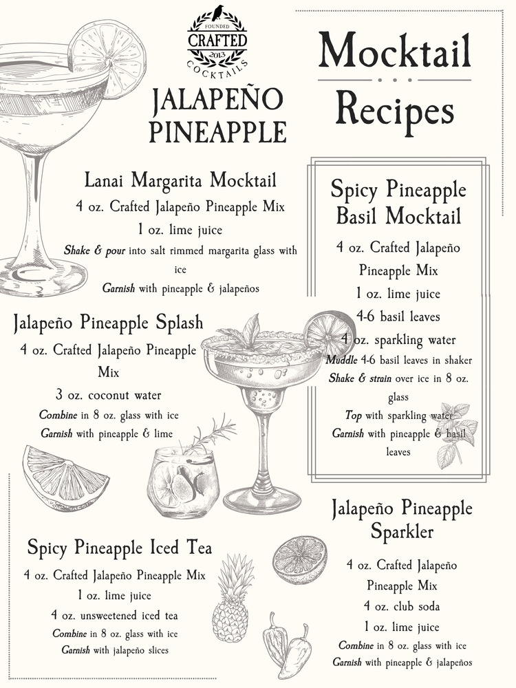 Jalapeño Pineapple Cocktail or Mocktail Mix