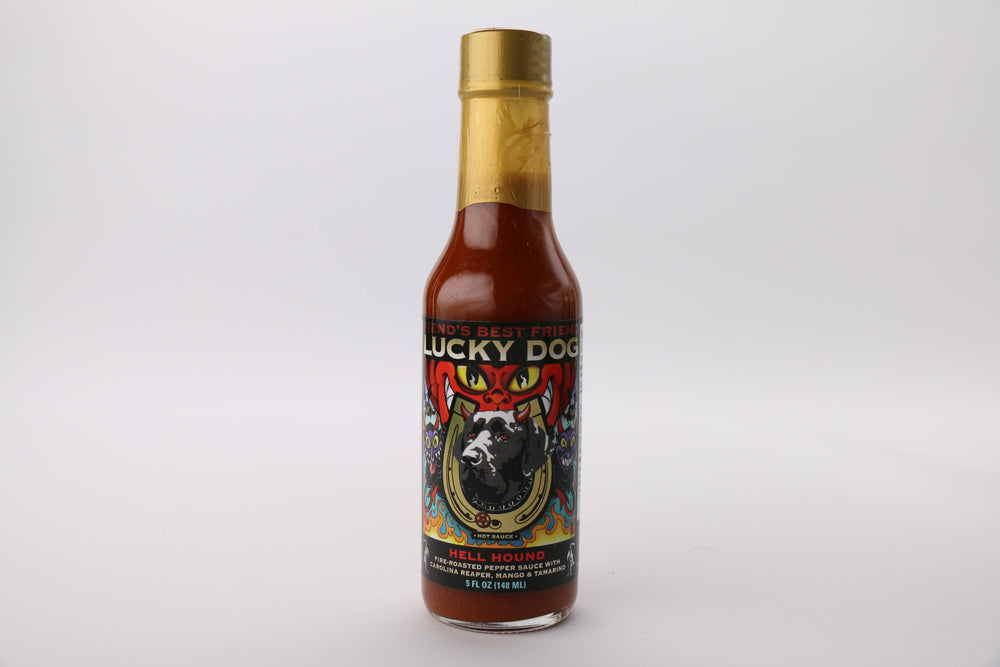 Hell Hound - XXXHot Fire-Roasted Hot Sauce with Carolina Reaper, Mango, Tamarind & Roasted Garlic