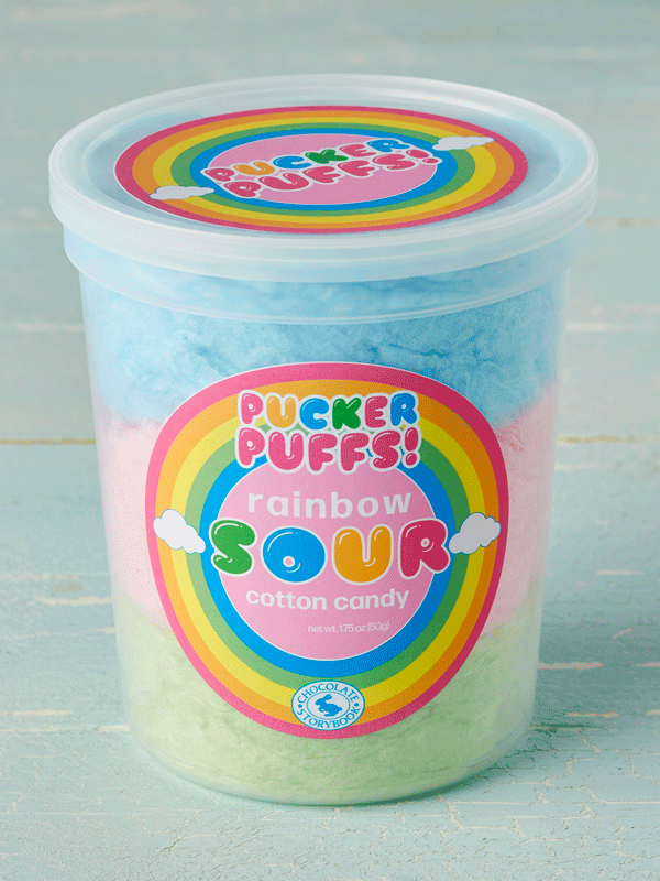 Pucker Puffs Sour Rainbow Cotton Candy